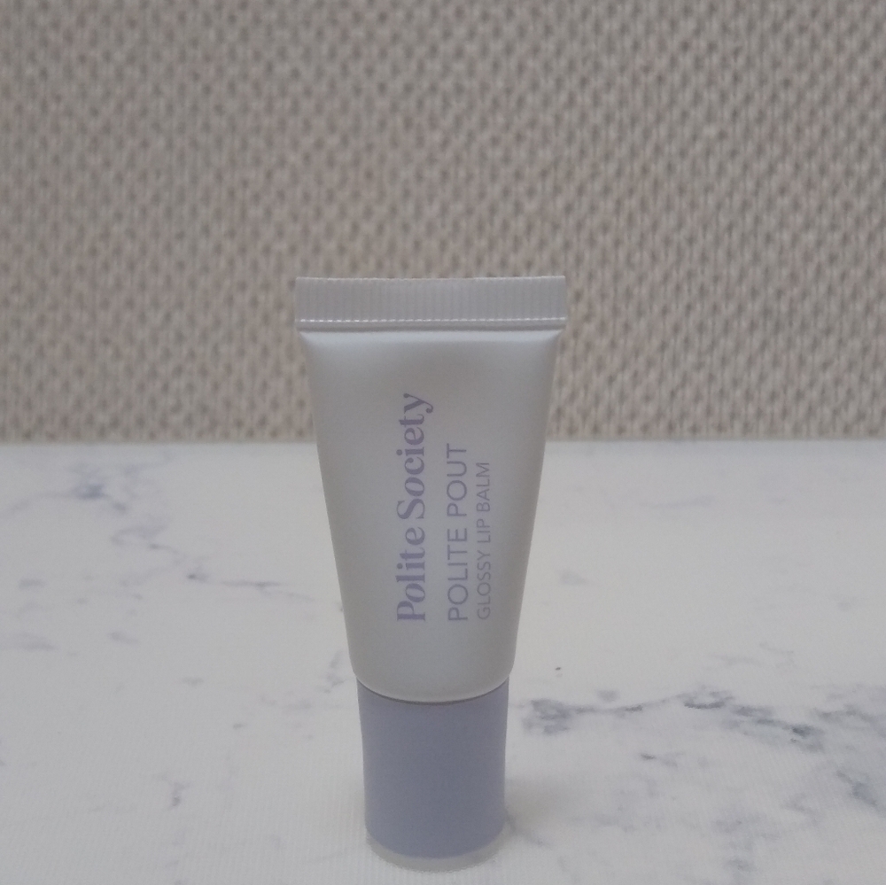 Polite Society Polite Pout Glossy Lip Balm Coconut Cream Travel Size
